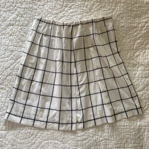 Brooks Brothers Red Fleece black and white windowpane skirt, size 12